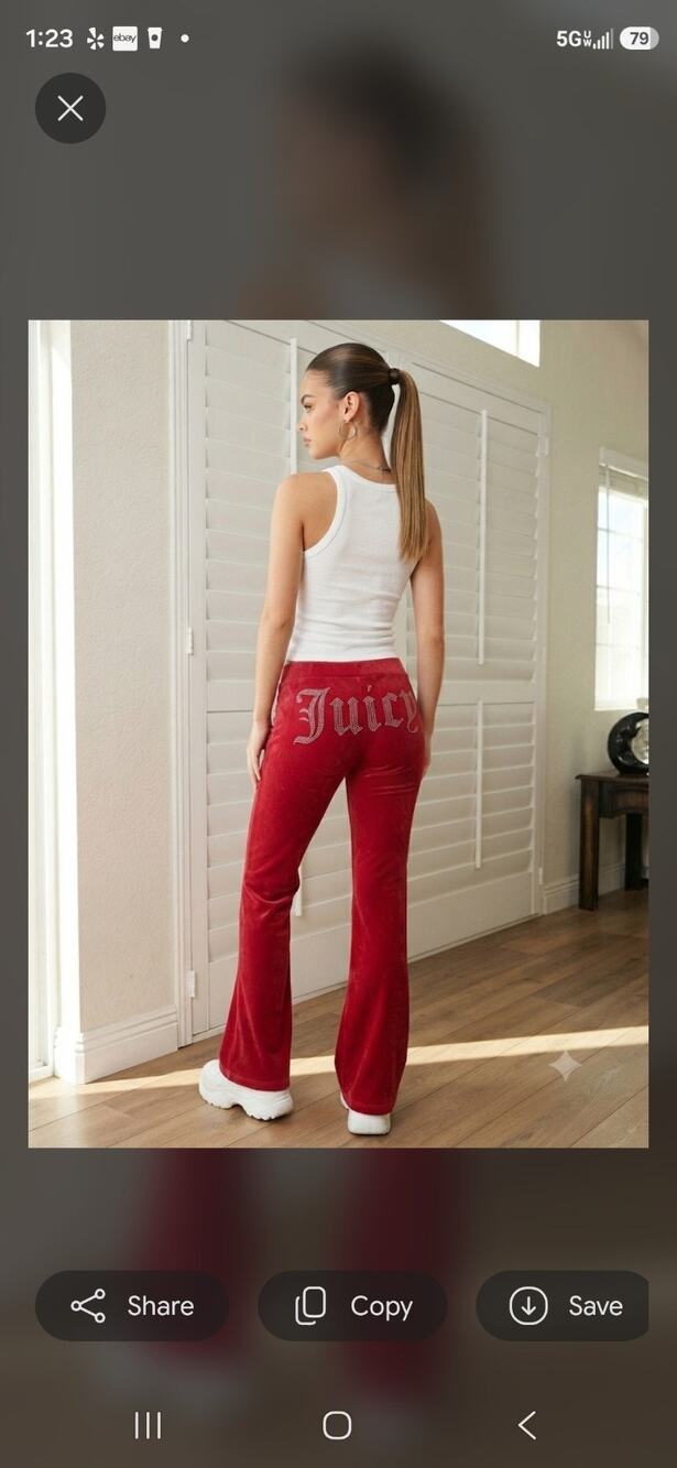 Juicy Couture Velour Burgundy Women's Track Pants Pull flare bottom.